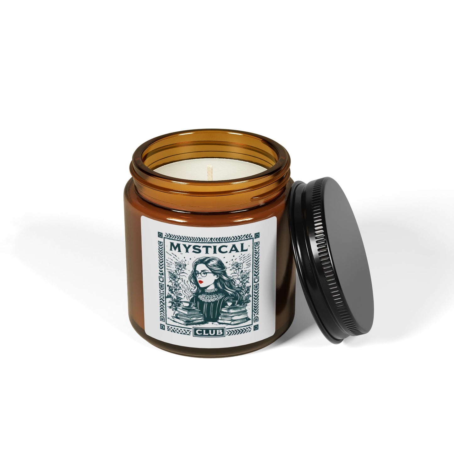 Mystical Club - Scented Soy Candle (Multi-Size, Amber Jar)