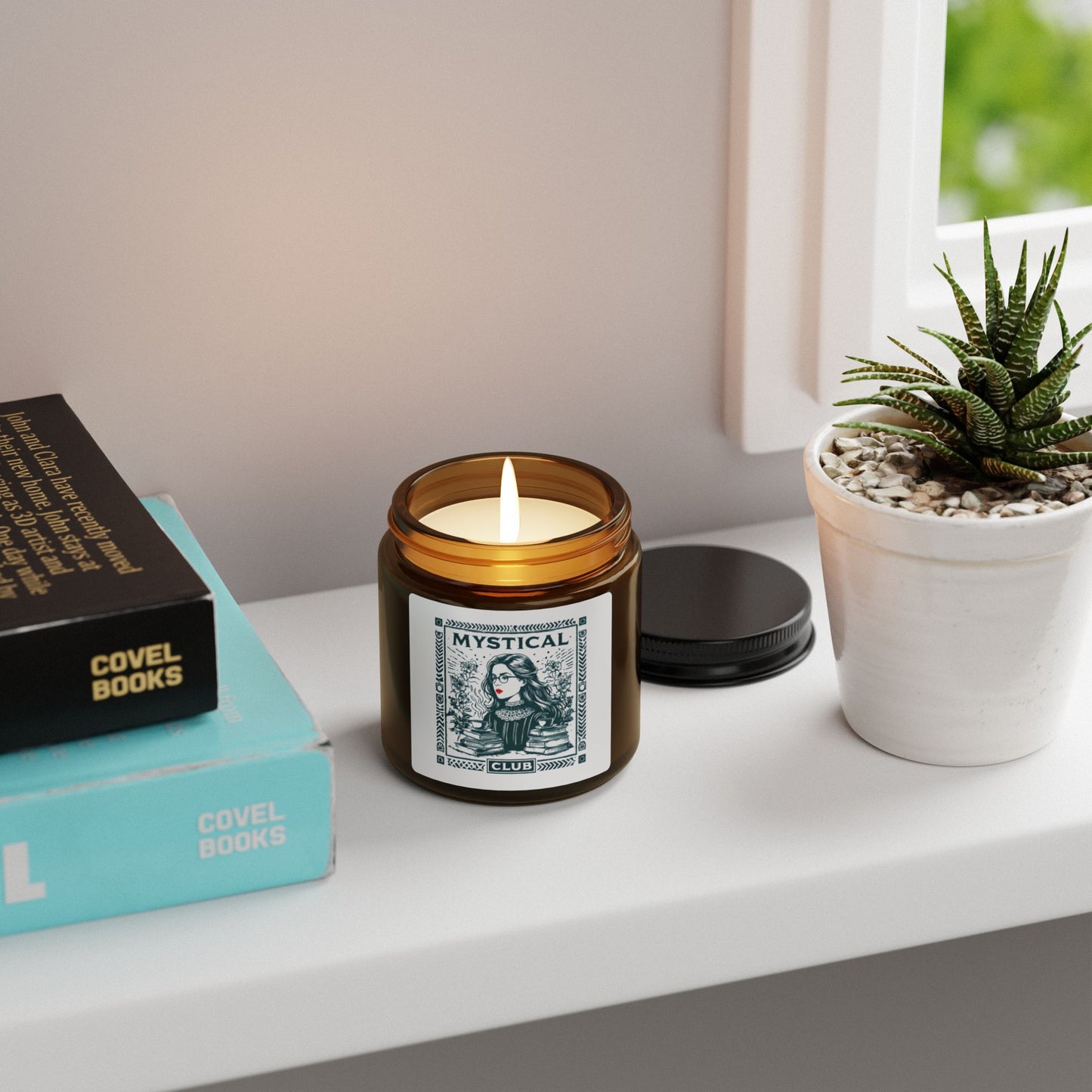 Mystical Club - Scented Soy Candle (Multi-Size, Amber Jar)
