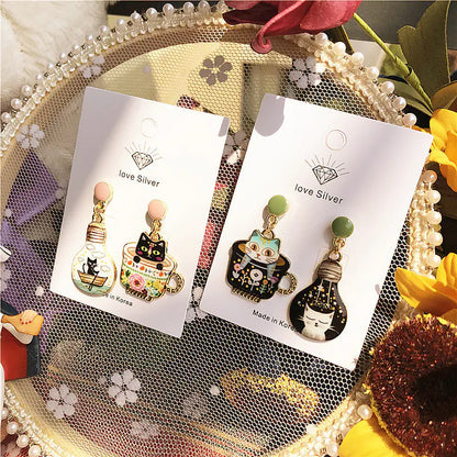 925 Silver Cat Lover Series Earrings