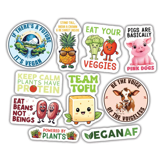 (10pcs) Vegan/Vegetarian Stickers