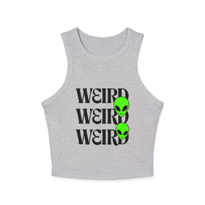 Alien Vibes Women's Tank Top | Quirky Crop Top | Streetwear Style | Casual Summer Wear | Gift for Science Fiction Lovers