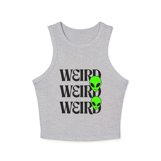 Alien Vibes Women's Tank Top | Quirky Crop Top | Streetwear Style | Casual Summer Wear | Gift for Science Fiction Lovers