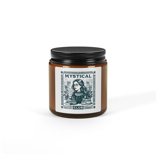 Mystical Club - Scented Soy Candle (Multi-Size, Amber Jar)