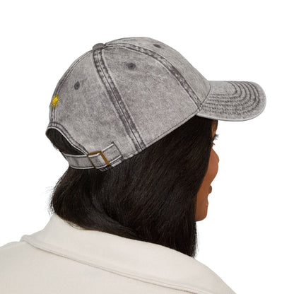 Embroidered Vintage Cap, 'In My Goddess Era' Phrase with Sun Design
