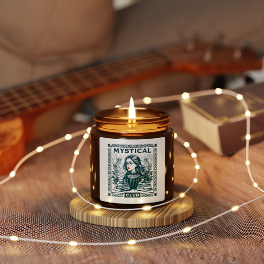 Mystical Club - Scented Soy Candle (Multi-Size, Amber Jar)