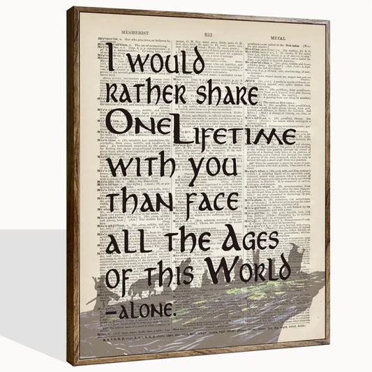 LOTR Framed Quote 12x15