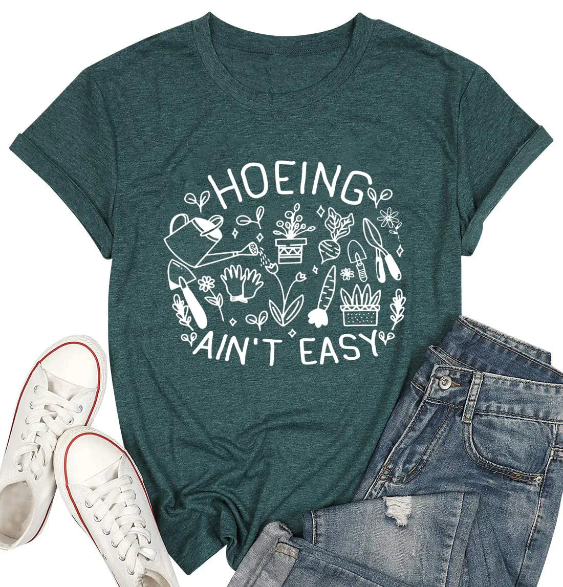 Hoeing Ain't Easy Graphic T-Shirt