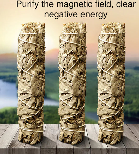 Natural White Sage Air Purifying Smudge Sticks (3)