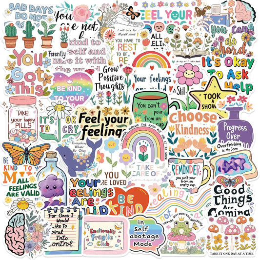 50 PCS Mental Health Stickers