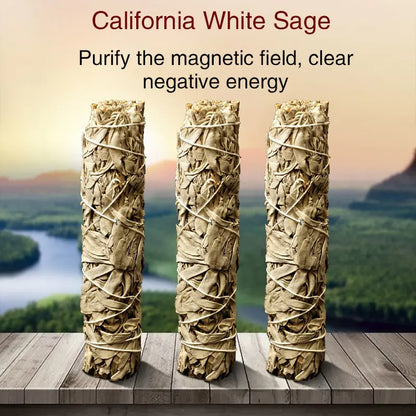 Natural White Sage Air Purifying Smudge Sticks (3)