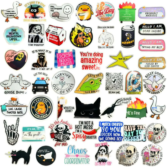 50 PC Stickers Funny